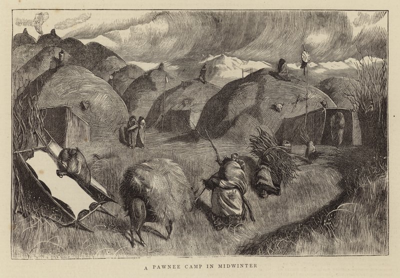 A Pawnee Camp in Midwinter by Arthur Boyd Houghton