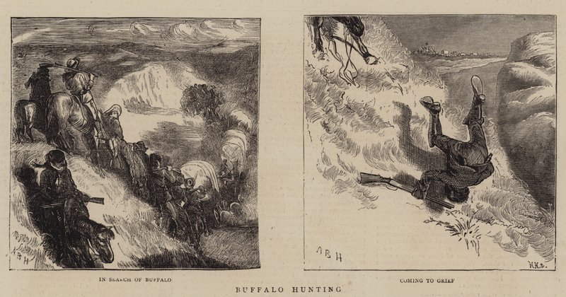 Buffalo Hunting by Arthur Boyd Houghton