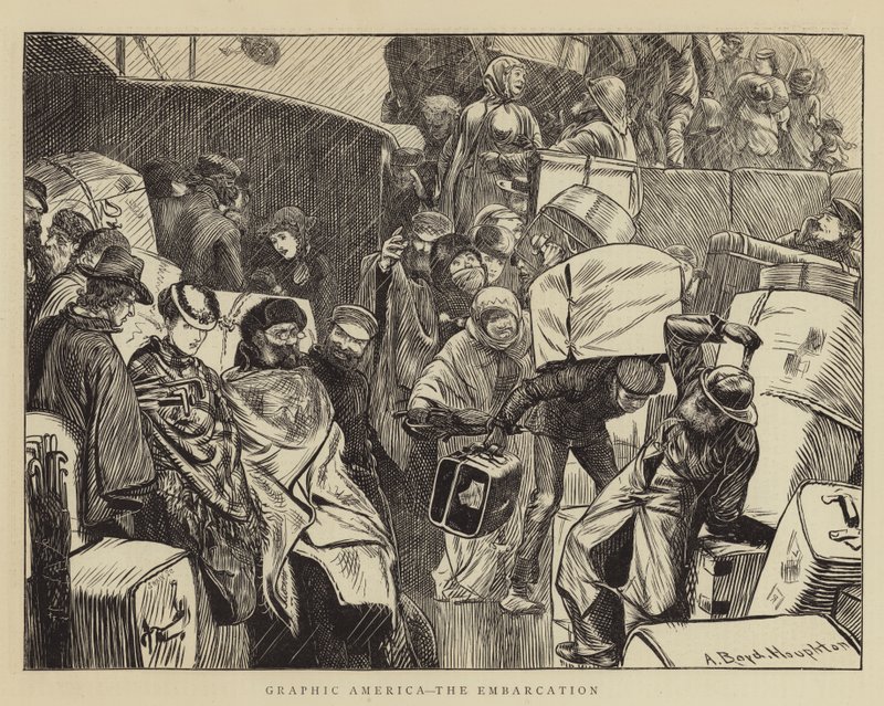 Graphic America, the Embarkation by Arthur Boyd Houghton