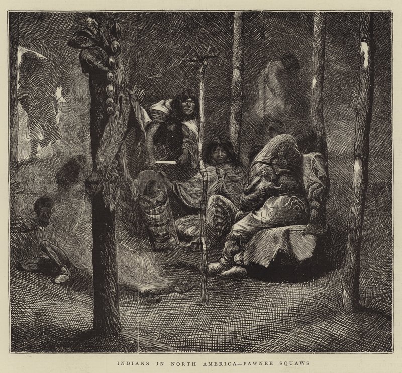 Indians in North America, Pawnee Squaws by Arthur Boyd Houghton