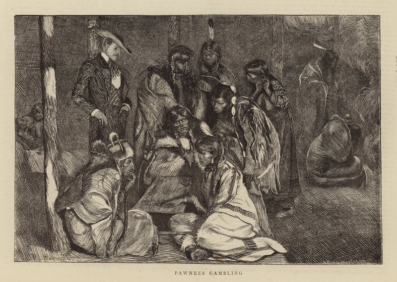 Pawnees Gambling by Arthur Boyd Houghton
