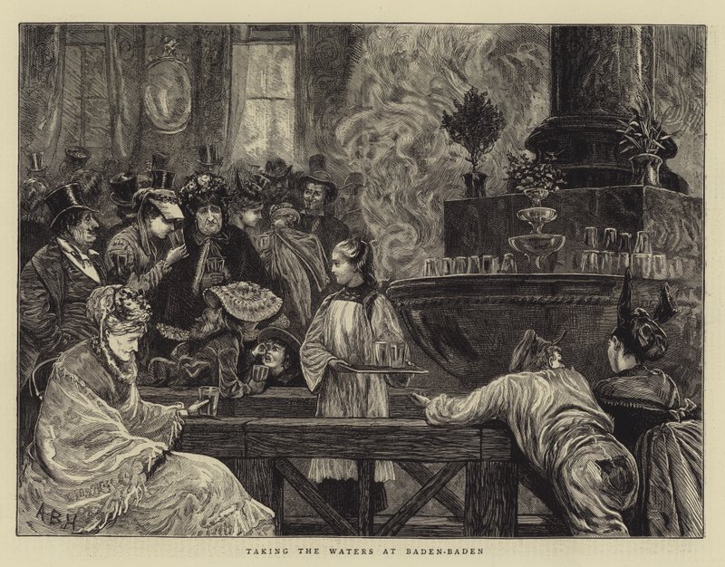 Taking the Waters at Baden-Baden by Arthur Boyd Houghton