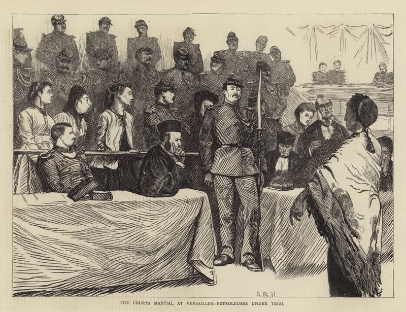 The Courts Martial at Versailles, Petroleuses Under Trial by Arthur Boyd Houghton
