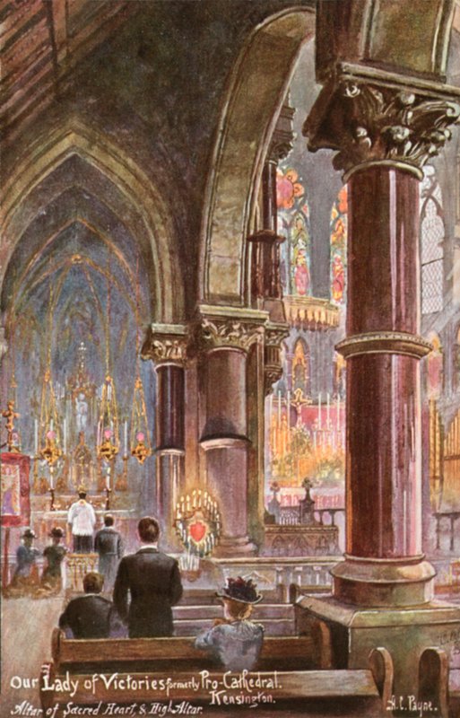 Our Lady of Victories, Kensington, London by Arthur Charles (after) Payne