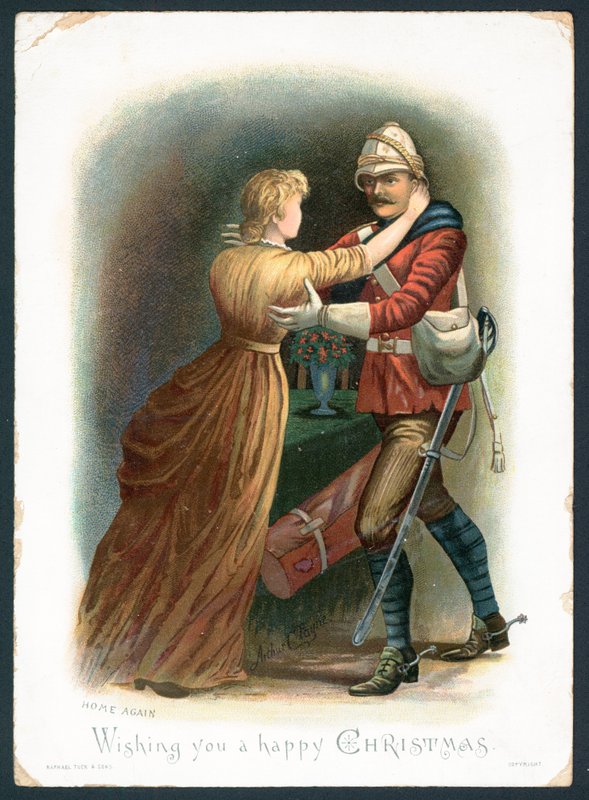 Home Again - Christmas Greetings Card by Arthur Charles Payne