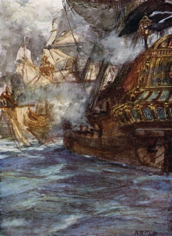 Avery, the Pirate, Taking the Two Armed Danish Ships by Arthur David McCormick