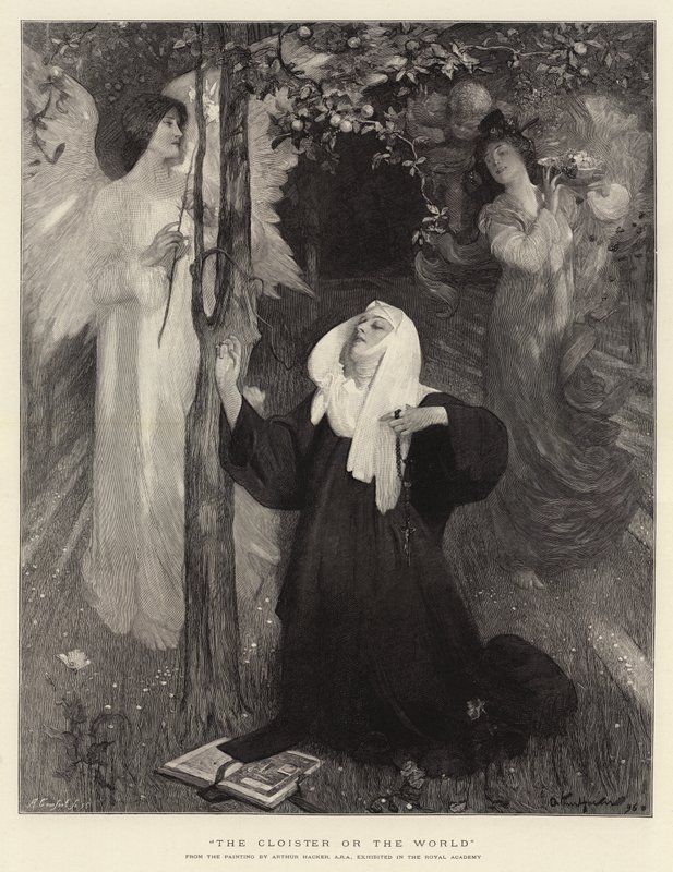 The Cloister or the World by Arthur Hacker