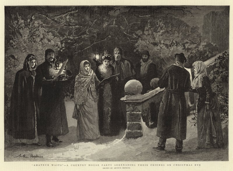 Amateur Waits, a Country House Party serenading their Friends on Christmas Eve by Arthur Hopkins