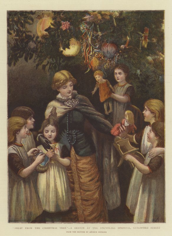 Fruit from the Christmas Tree, a Sketch at the Foundling Hospital, Guildford Street by Arthur Hopkins