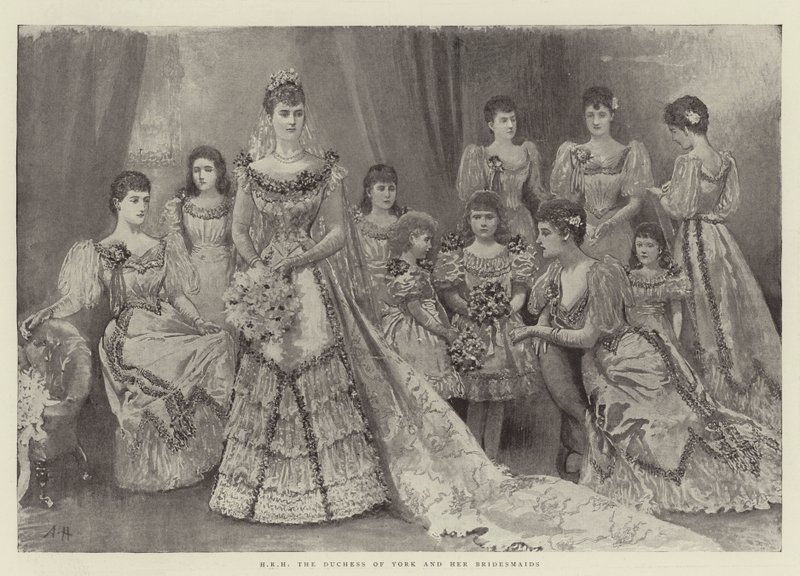 HRH the Duchess of York and Her Bridesmaids by Arthur Hopkins