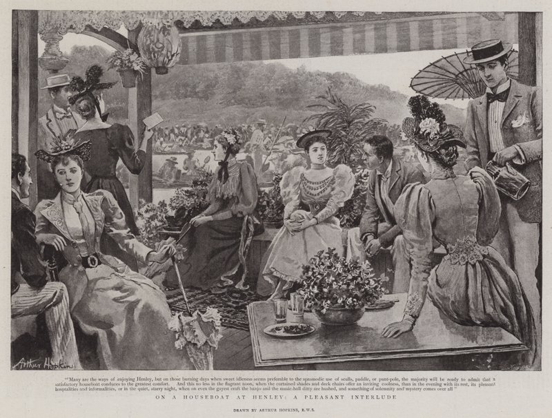 On a Houseboat at Henley, a Pleasant Interlude by Arthur Hopkins