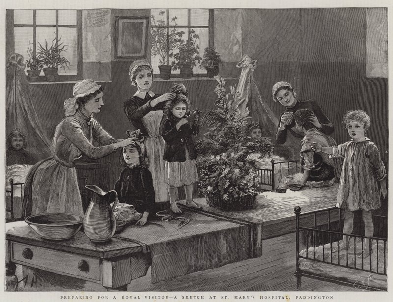 Preparing for a Royal Visitor, a Sketch at St Mary