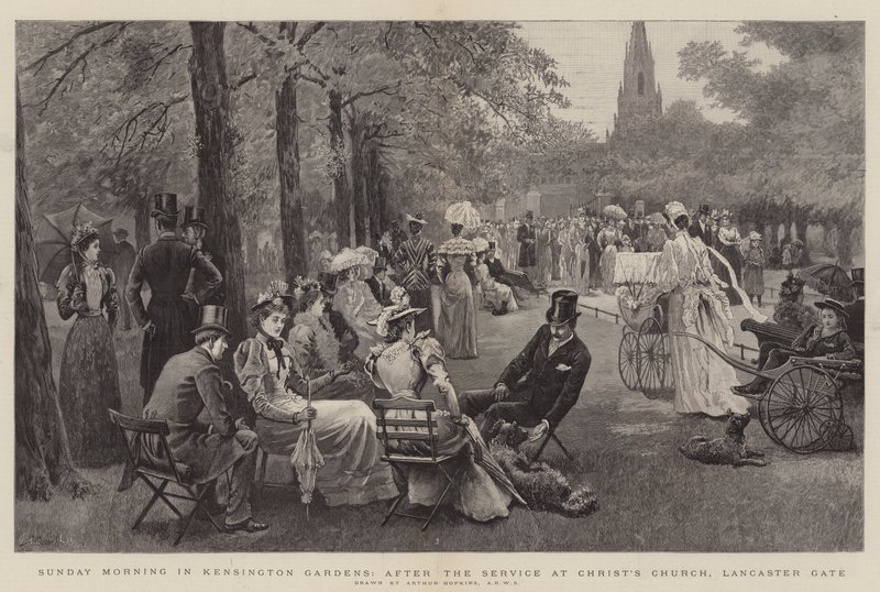 Sunday Morning in Kensington Gardens, After the Service at Christ