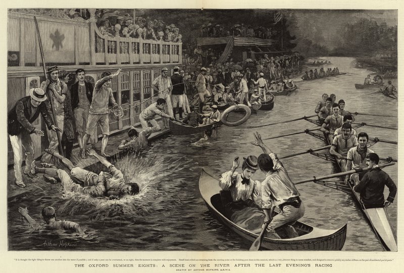 The Oxford Summer Eights, A Scene on the River after the Last Evening