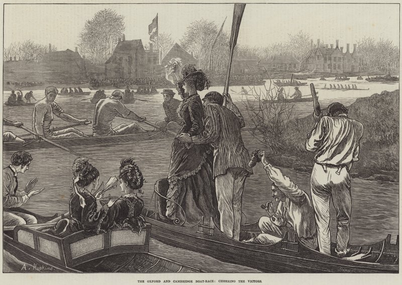 The Oxford and Cambridge Boat-Race, Cheering the Victors by Arthur Hopkins