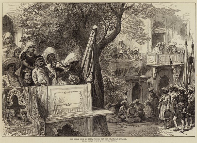 The Royal Visit to India, waiting for the Shahzadah, Gwalior by Arthur Hopkins