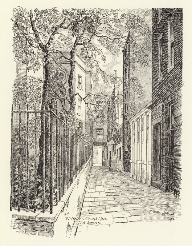 St Olave’s Church Yard, Old Jewry by Arthur Moreland