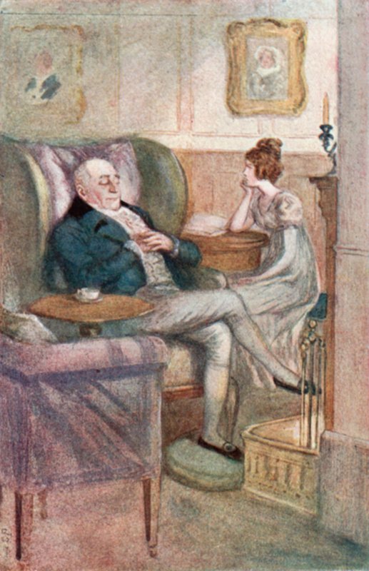 Illustration for Emma by Jane Austen by Arthur Wallis Mills