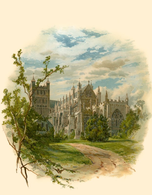 Exeter Cathedral, South East by Arthur Wilde Parsons