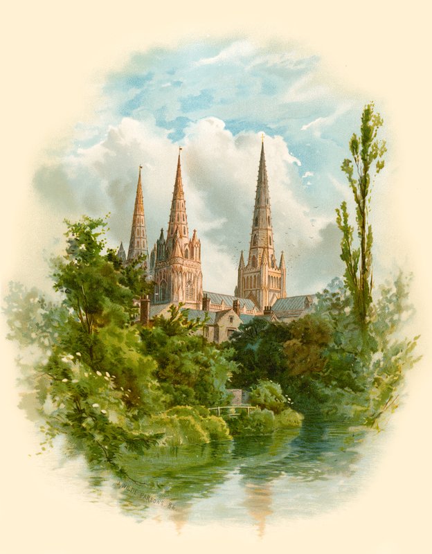 Lichfield Cathedral, South West by Arthur Wilde Parsons
