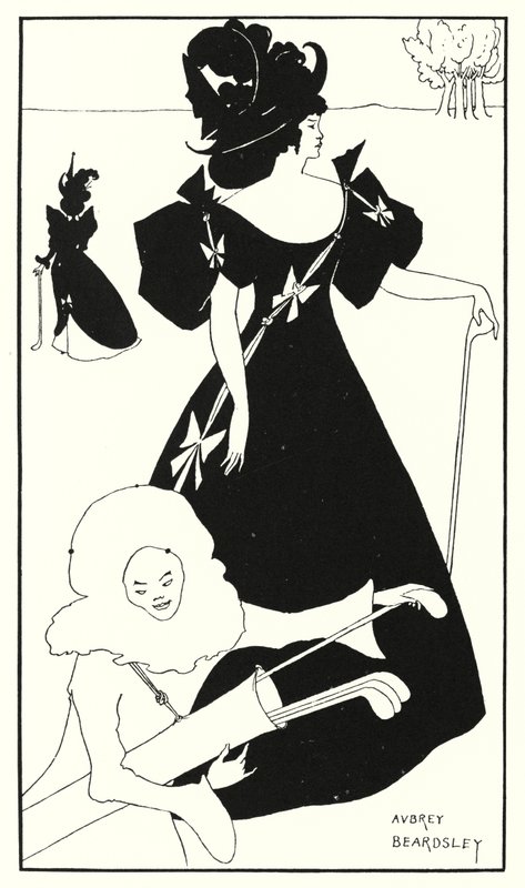 Design for a golf card by Aubrey (after) Beardsley