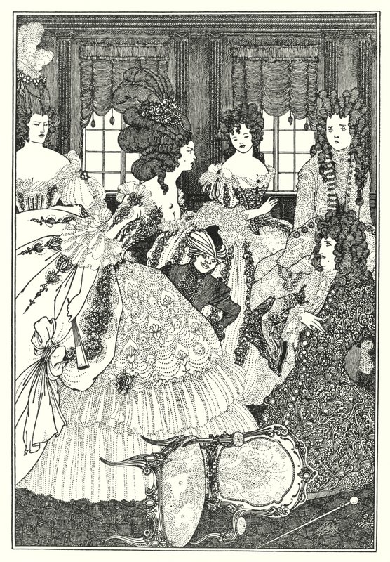 The Battle of the Beaux and the Belles by Aubrey (after) Beardsley