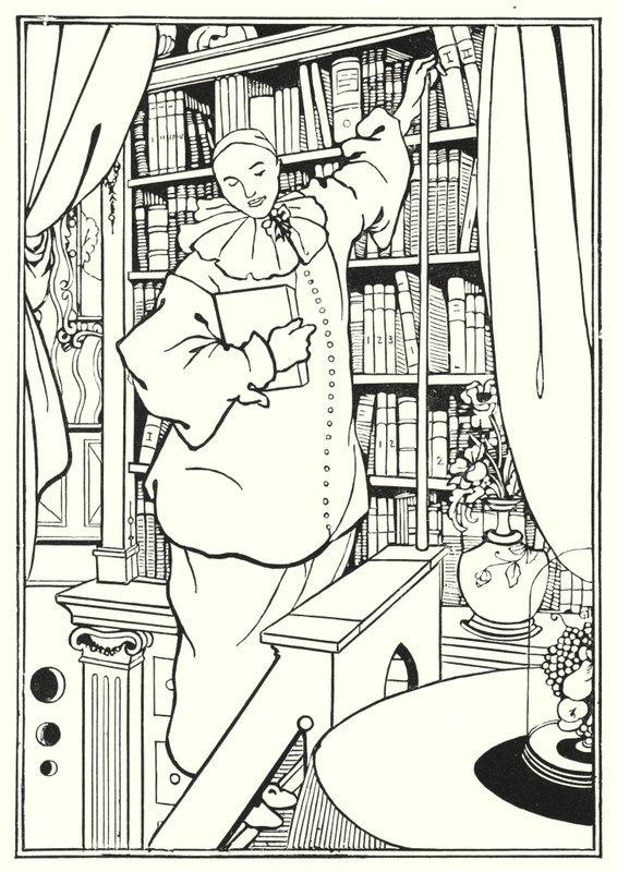 Design for front cover of Pierrot by Aubrey Beardsley