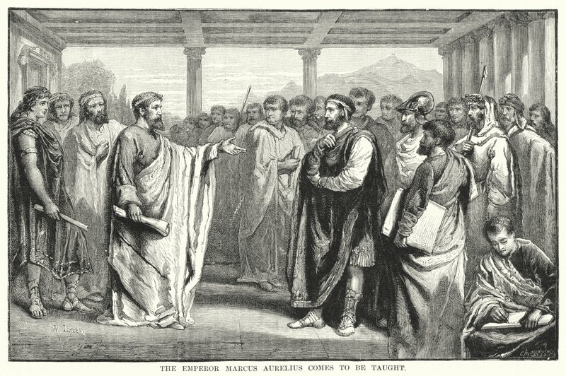 The Emperor Marcus Aurelius Comes to Be Taught by Auguste Francois (after) Laby