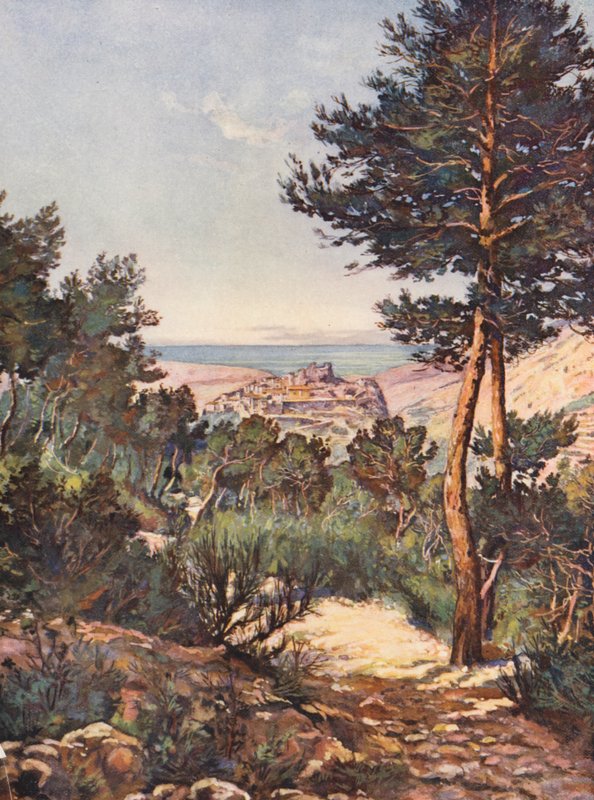 The Old Fortified Village of Eze, Alpes-Maritimes by Auguste Gerardin