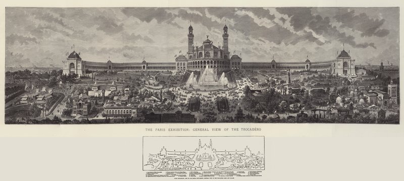 The Paris Exhibition, General View of the Trocadero by Auguste Victor Deroy