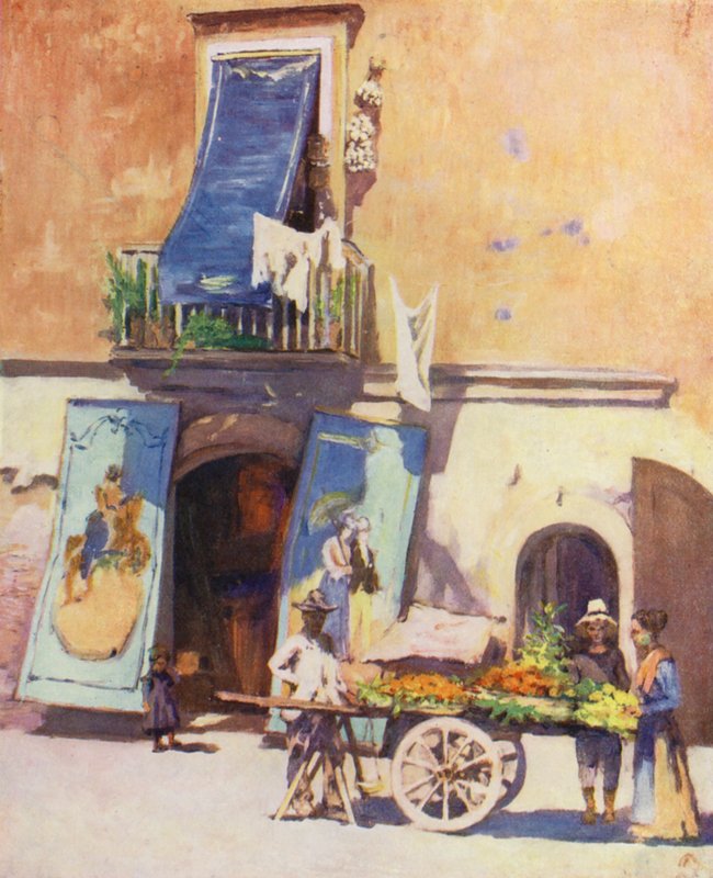 Street Scene, The Marina, Naples by Augustine Fitzgerald