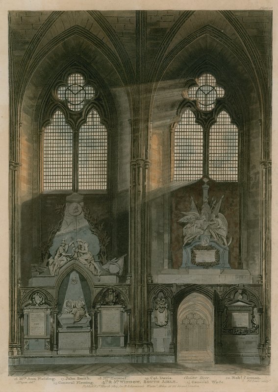 Fourth and Fifth Window, South Aisle, Westminster Abbey, London by Augustus Charles Pugin
