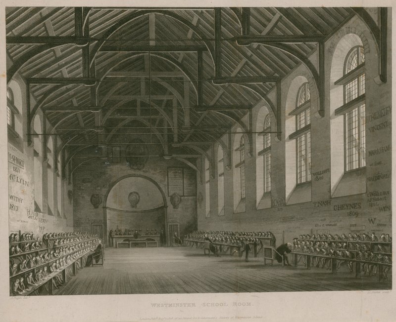 Interior of Westminster School by Augustus Charles Pugin