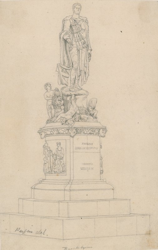 Statue of Frances, Duke of Bedford, in Russell Square, London by Augustus Charles Pugin