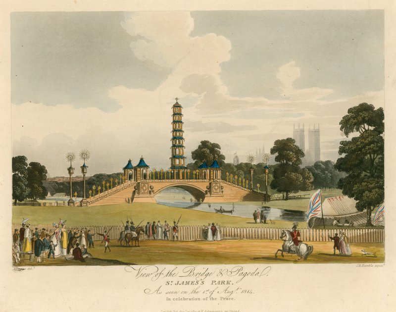 View of the bridge and pagoda, St James