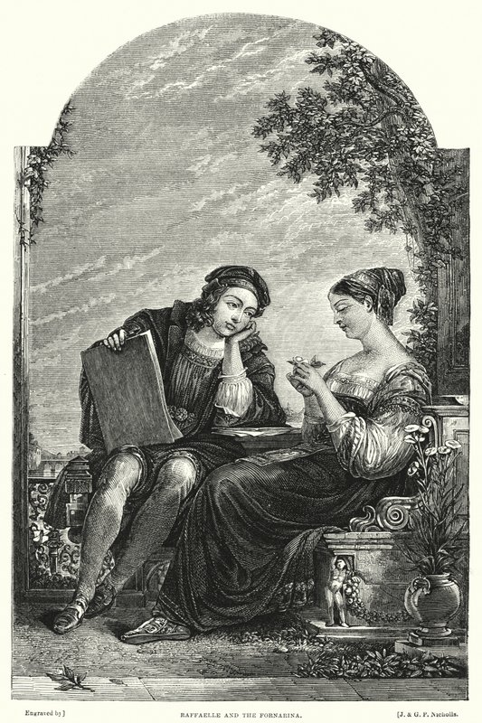 Raffaelle and the Fornarina by Augustus Wall (after) Callcott