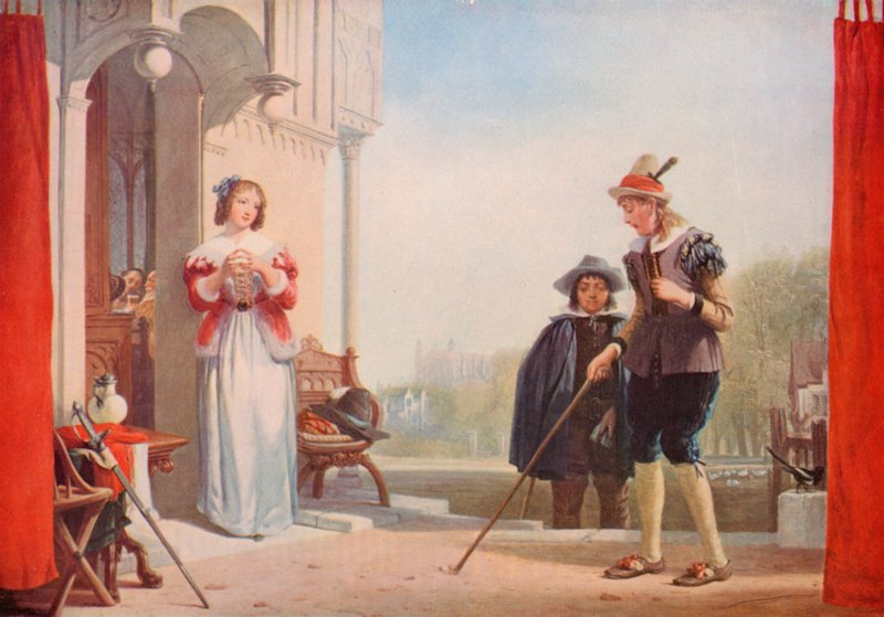 Shakespeare: Slender and Anne Page, The Merry Wives of Windsor, Act I, Scene 1 by Augustus Wall (after) Callcott