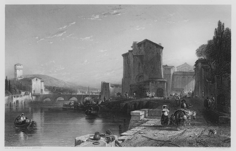 The Port of Leghorn, from the picture in the Vernon Gallery by Augustus Wall (after) Callcott