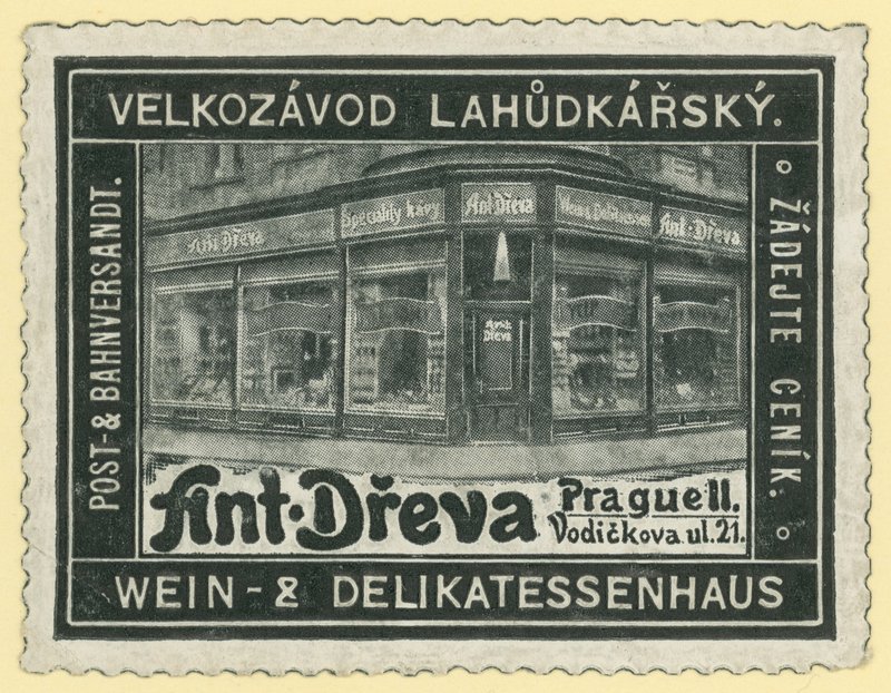 Anton Dreva wine shop and delicatessen, Prague by Austrian School