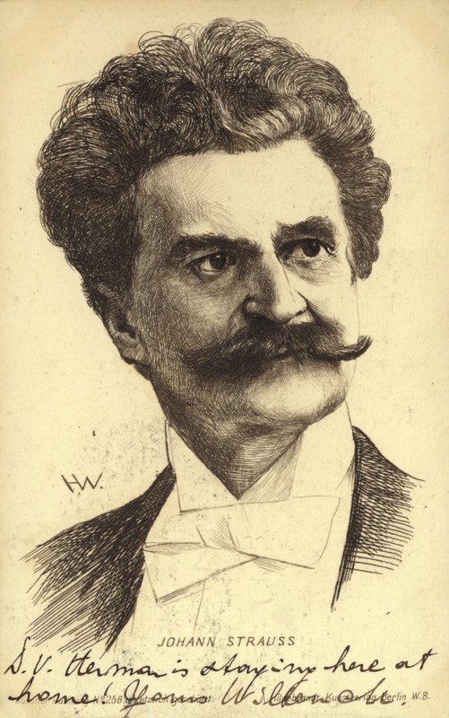 Portrait of Johann Strauss II by Austrian School