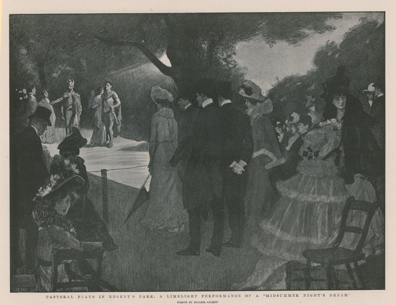 Pastoral plays in Regents Park: a limelight performance of a Midsummer Night