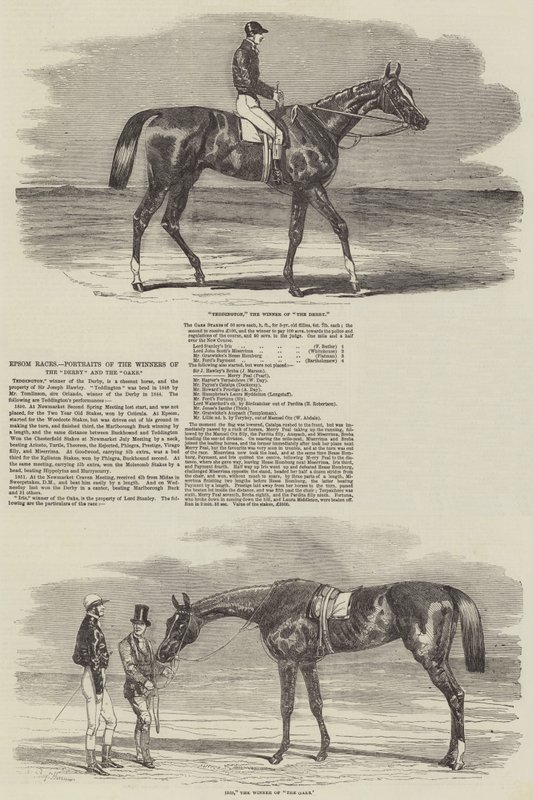 Epsom Races, Portraits of the Winners of the Derby and the Oaks by Benjamin Herring