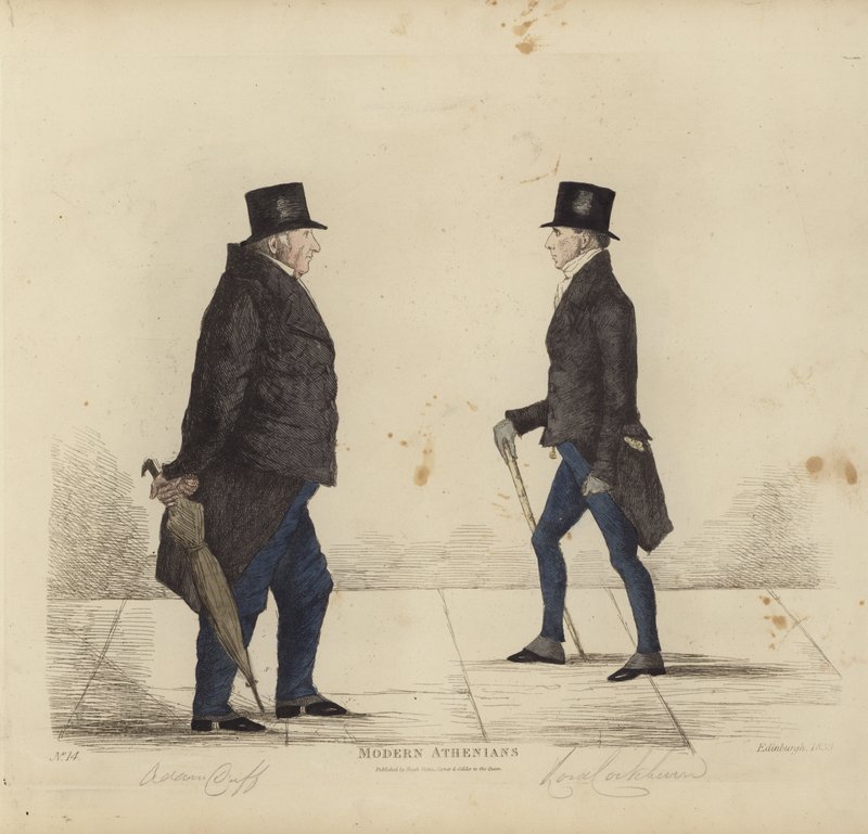 Eminent Edinburghians, aka Modern Athenians, Adam Duff, Esq, Sheriff of Midlothian, The Hon Henry (Lord) Cockburn by Benjamin William Crombie
