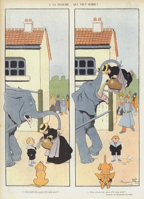 Illustration for Le Rire by Benjamin Rabier