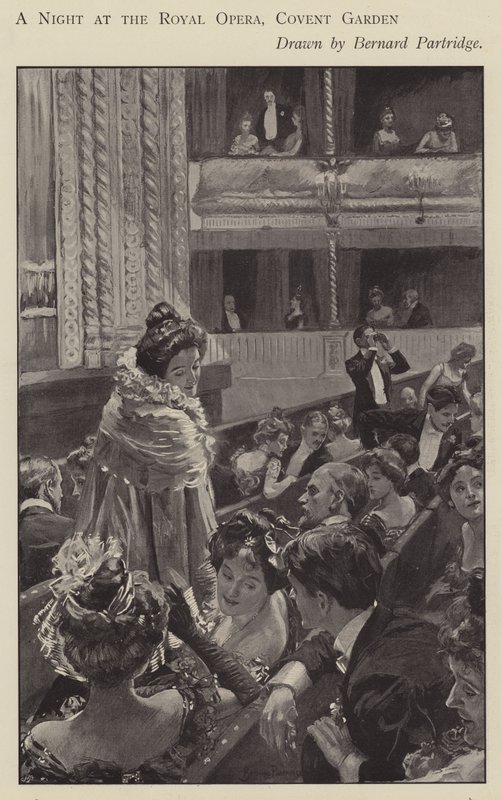 A Night at the Royal Opera, Covent Garden, London by Bernard (after) Partridge