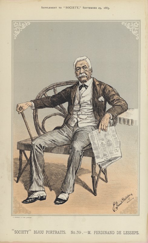 M Ferdinand de Lesseps by Bernard (after) Partridge