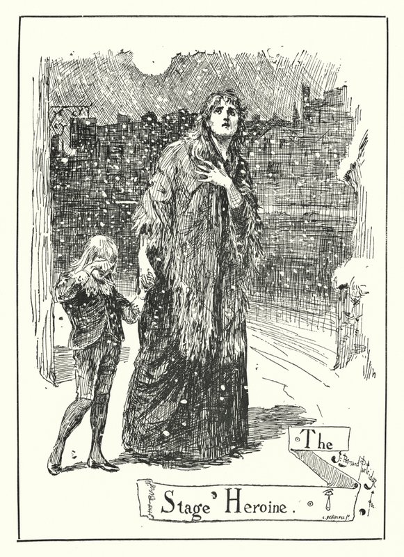 The Stage Heroine (engraving) by Bernard (after) Partridge