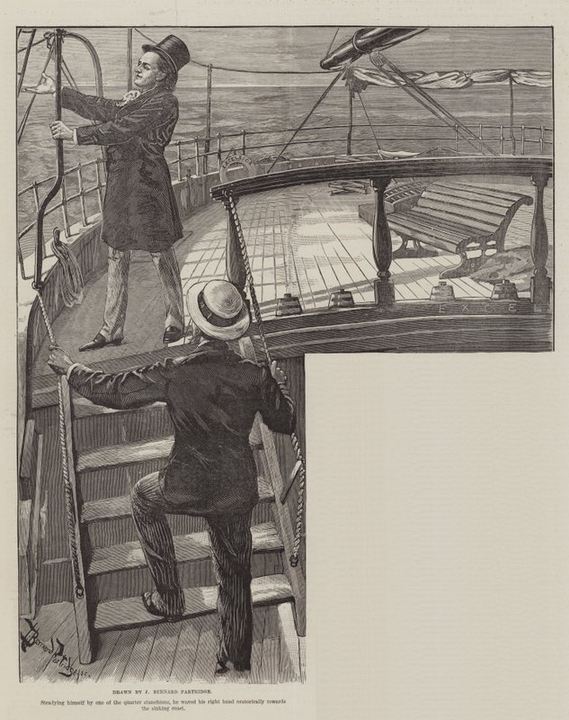 The Crusade of the Excelsior, by Bret Harte by Bernard Partridge
