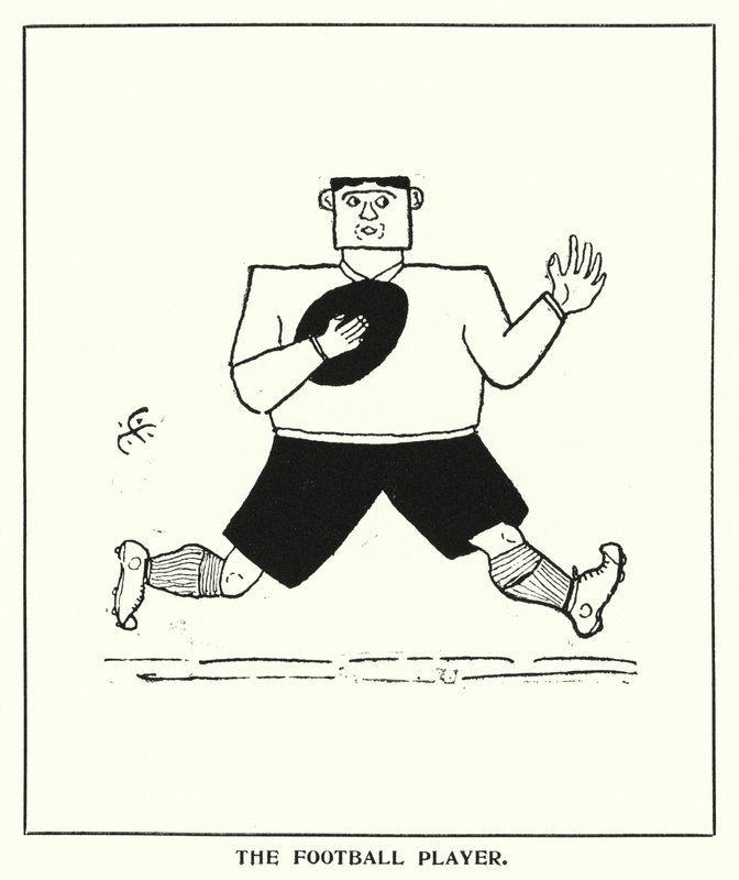 Oxford Quips: The Football Player by Bohun Lynch