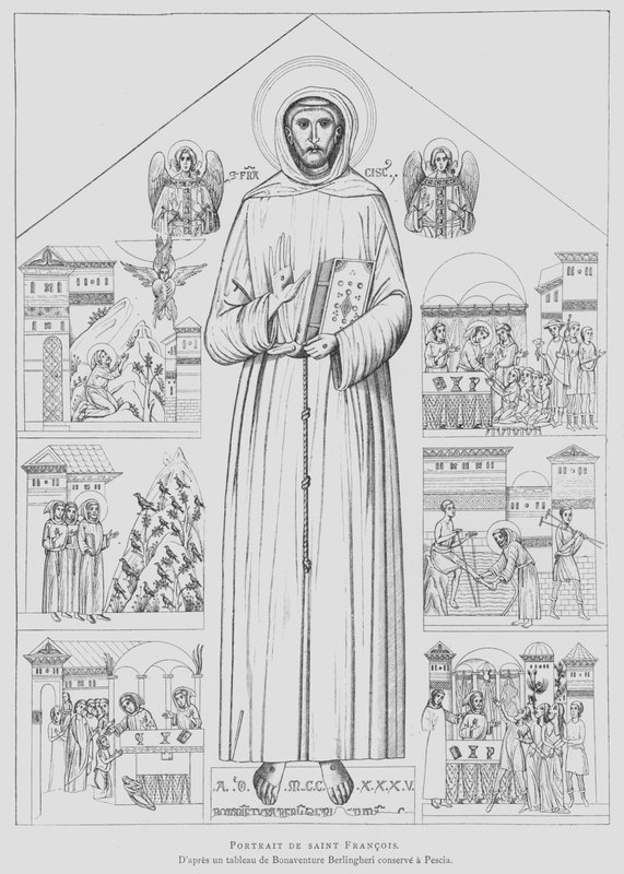 Portrait of St Francis of Assisi by Bonaventura Berlinghieri